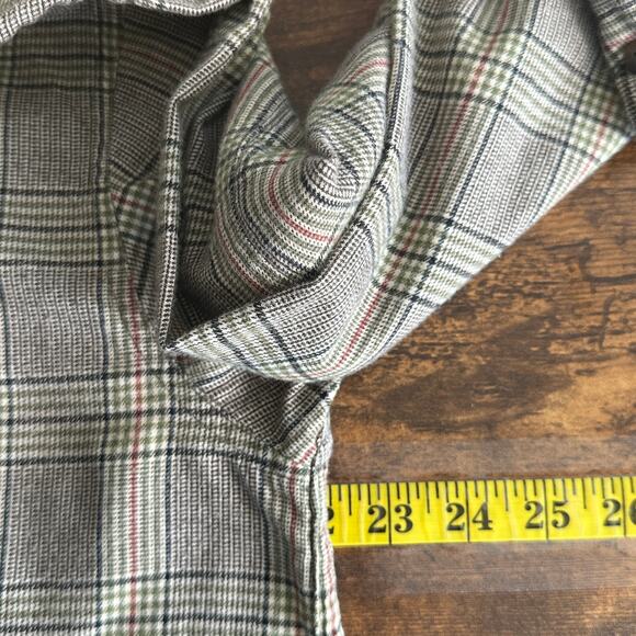 Vintage Lord and Taylor Cotton Flannel Button Down Shirt 14 Tan Plaid Preppy EUC - Picture 3 of 9